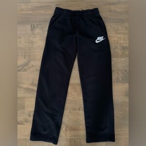 Youth Nike Black Pants with White Logo, Size Youth Large